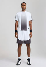 Uniseks contrasterende warm-up shorts - Zwart