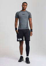 Unisex Double Layer Running Shorts - Black
