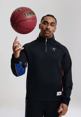 Unisex Ring Night Quarter Zip Jacket - Black