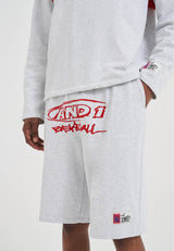 Męskie spodenki jersey z graffitowym logo z kolekcji Core - Frost Marl