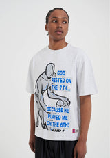 Herren Rested on the 7th Trash Talk T-Shirt - Frost Marl