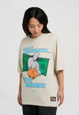 Womens On The Money Trash Talk T-Shirt - Grey
