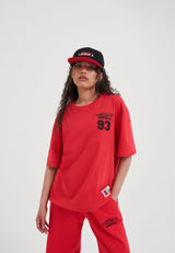 Core 93 Logo-T-Shirt für Damen – Rot