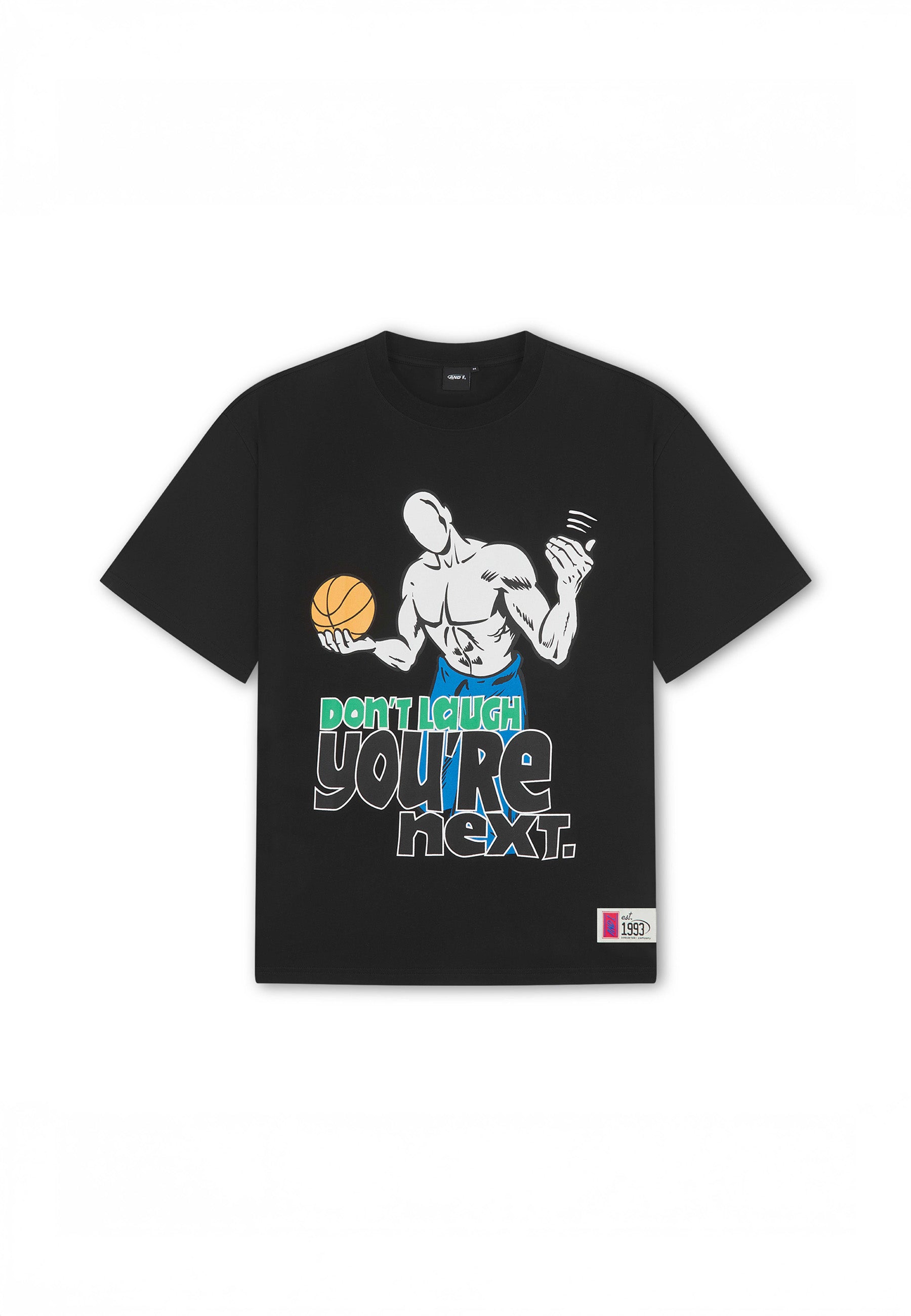 Mens Don't Laugh Trash Talk T-Shirt - Black – And1