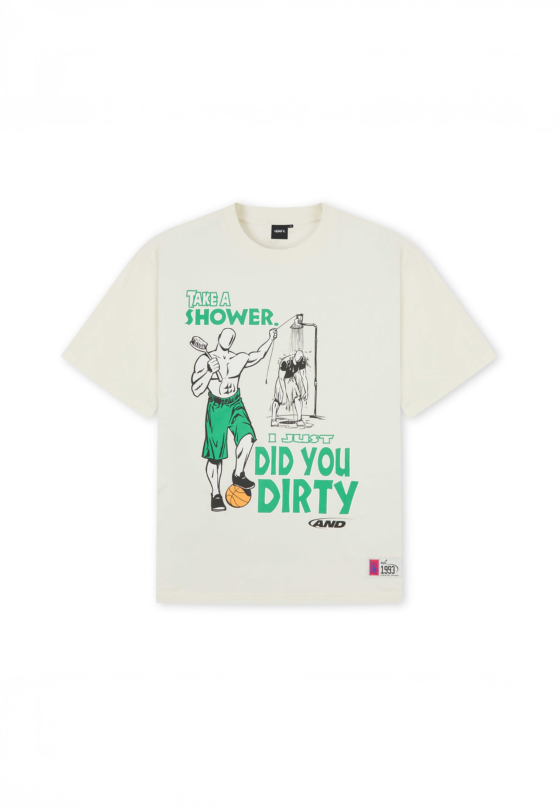 Mens Did You Dirty Trash Talk T-Shirt - Ecru – And1
