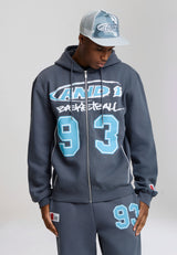 And1 Baloncesto 93 Sudadera con capucha holgada con detalle de costuras canalizadas - Azul