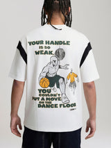 Mens Contrast Trash Talk Dancefloor Back Print Tee - White