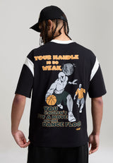 Mens Contrast Trash Talk Dancefloor Back Print Tee - Black