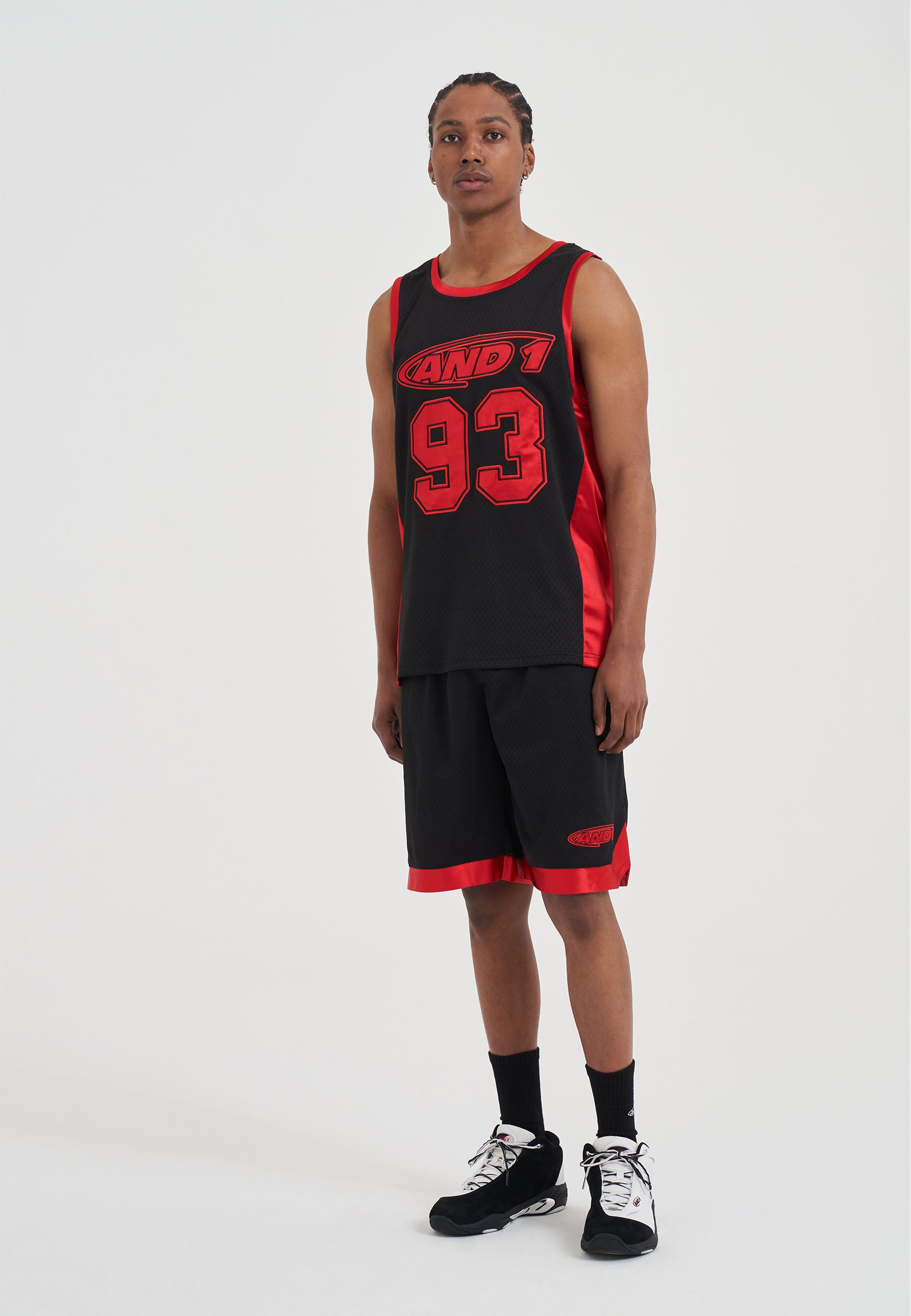 Mens 93 Airtex Vest Top - Black – And1