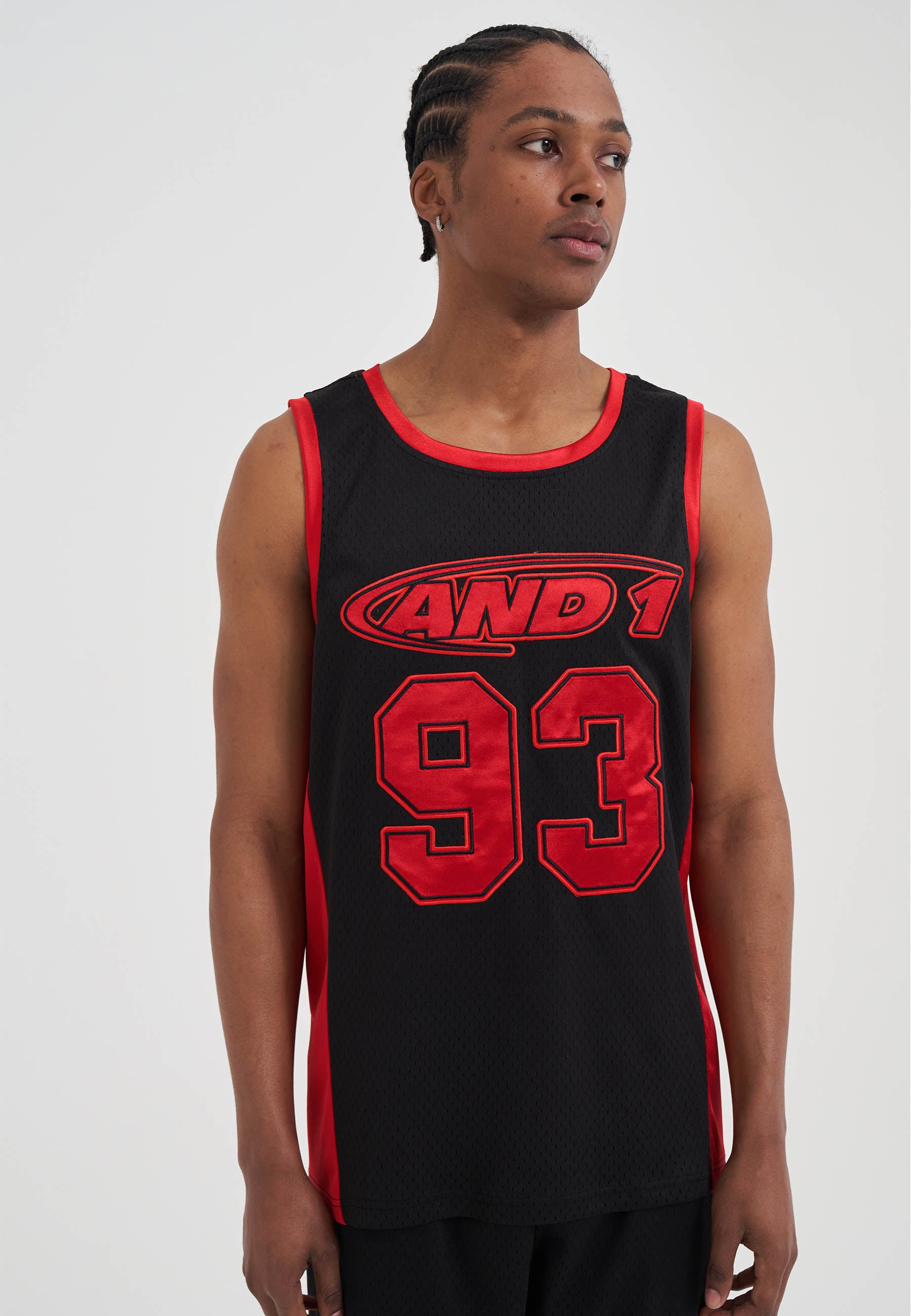 Mens 93 Airtex Vest Top - Black – And1