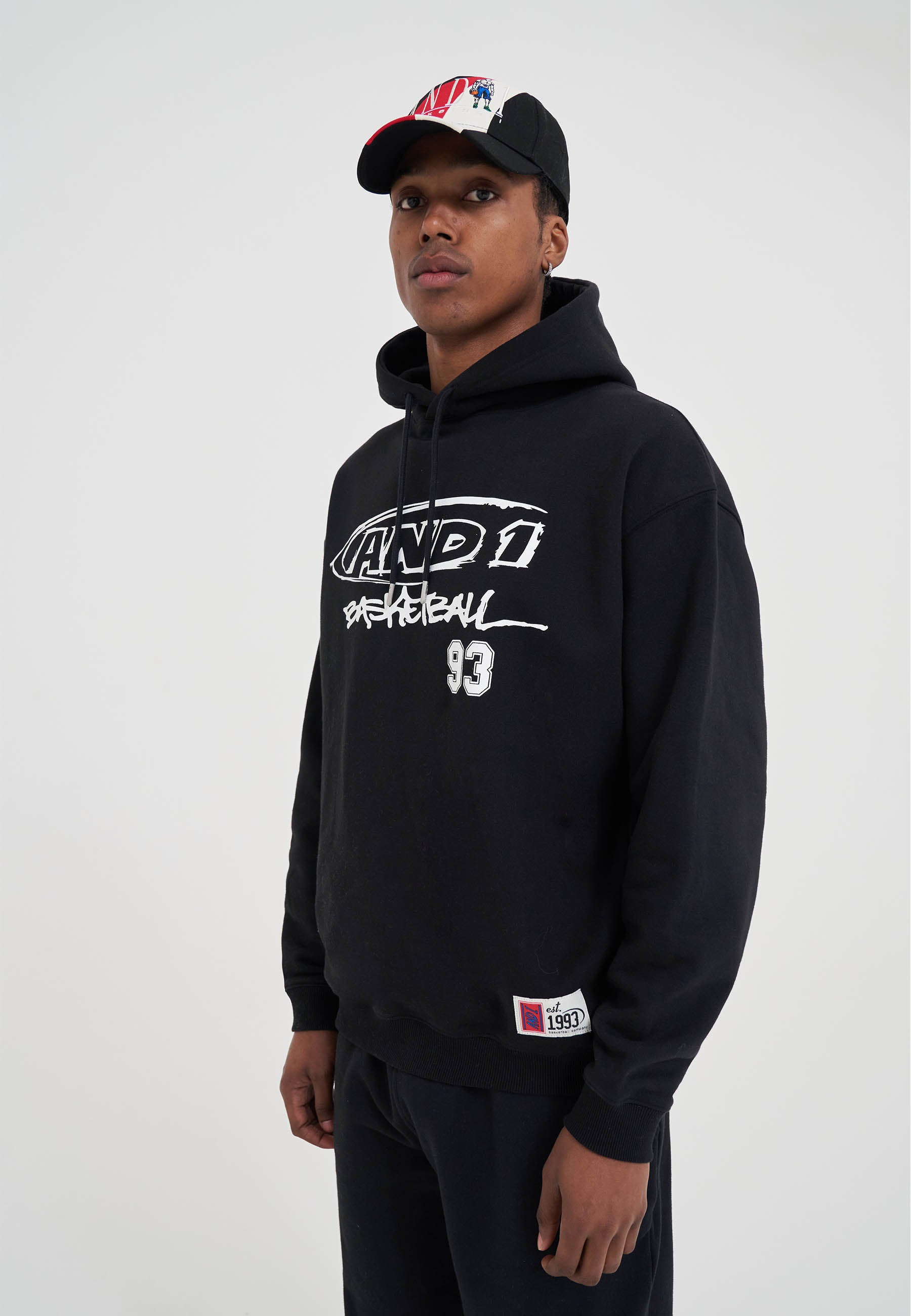 Mens Core Graffiti Logo Hoodie - Black – And1