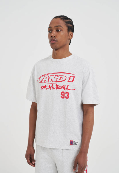 Mens Core Graffiti Logo T-Shirt - Frost Marl – And1