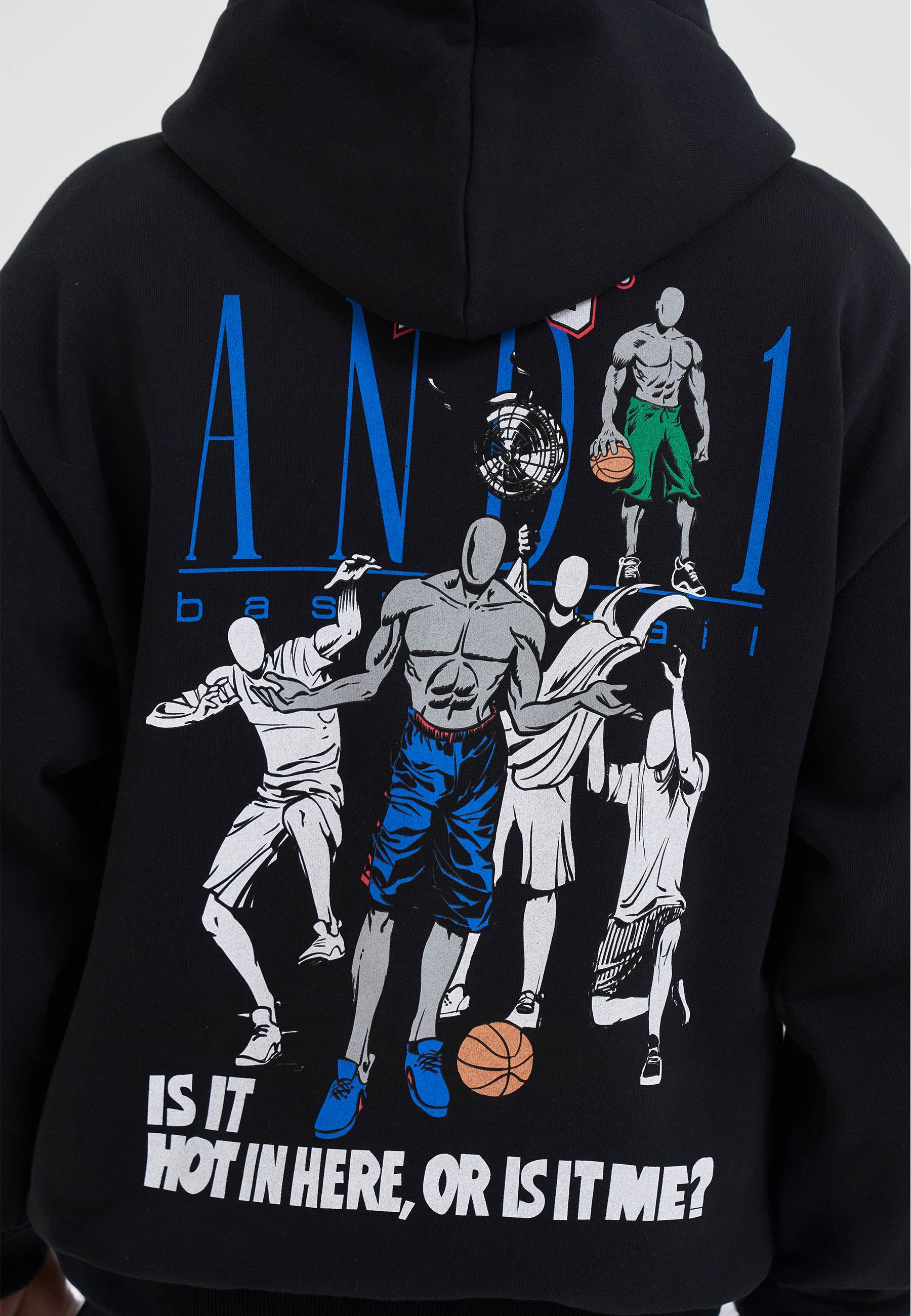 Mens Core Retro Logo Graphic Hoodie - Black – And1