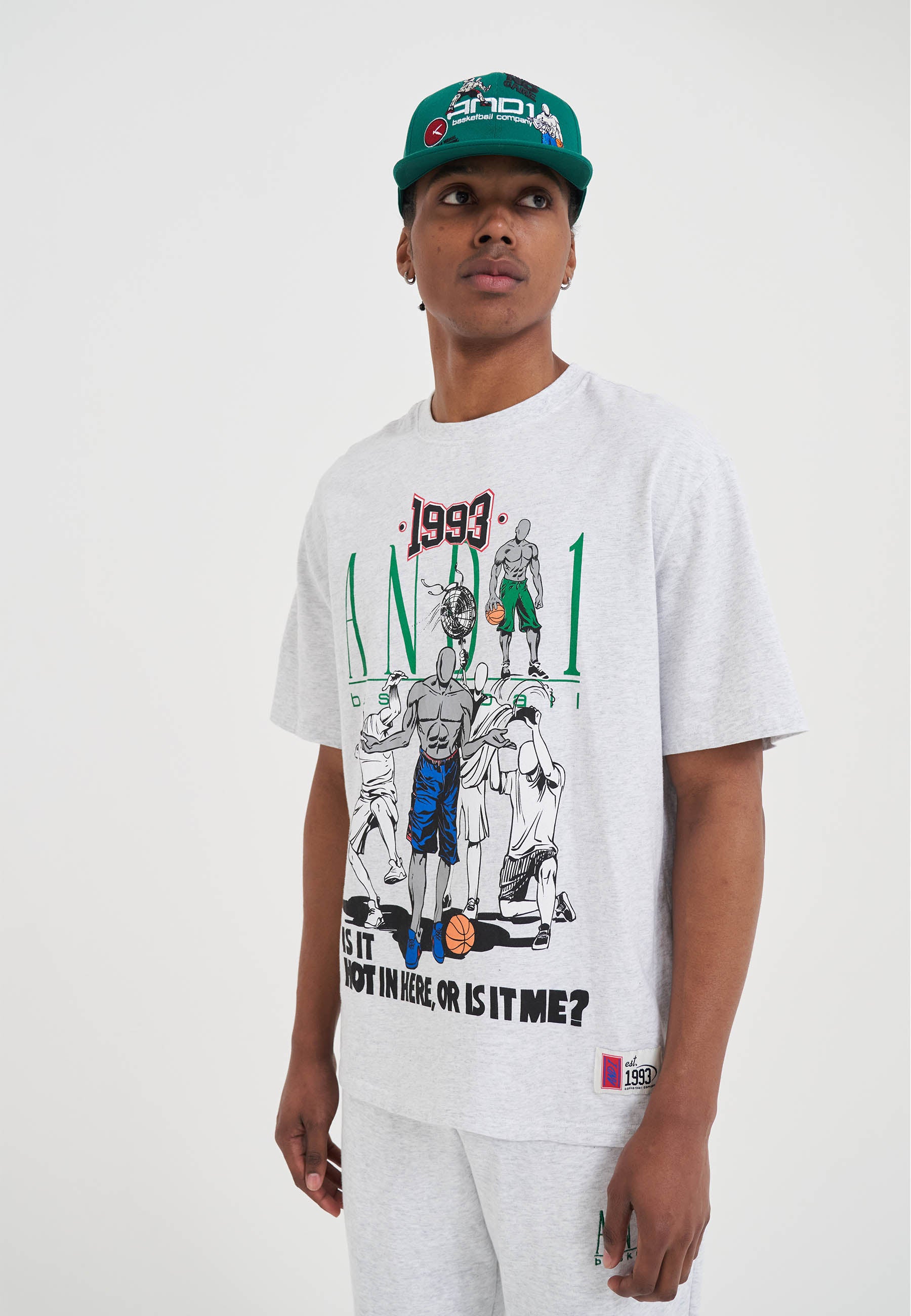 Mens Core Retro Logo Graphic T-Shirt - Frost Marl – And1