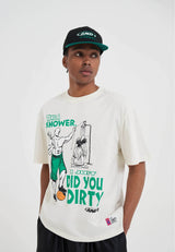 Herren Did You Dirty Trash Talk T-Shirt - Ecru