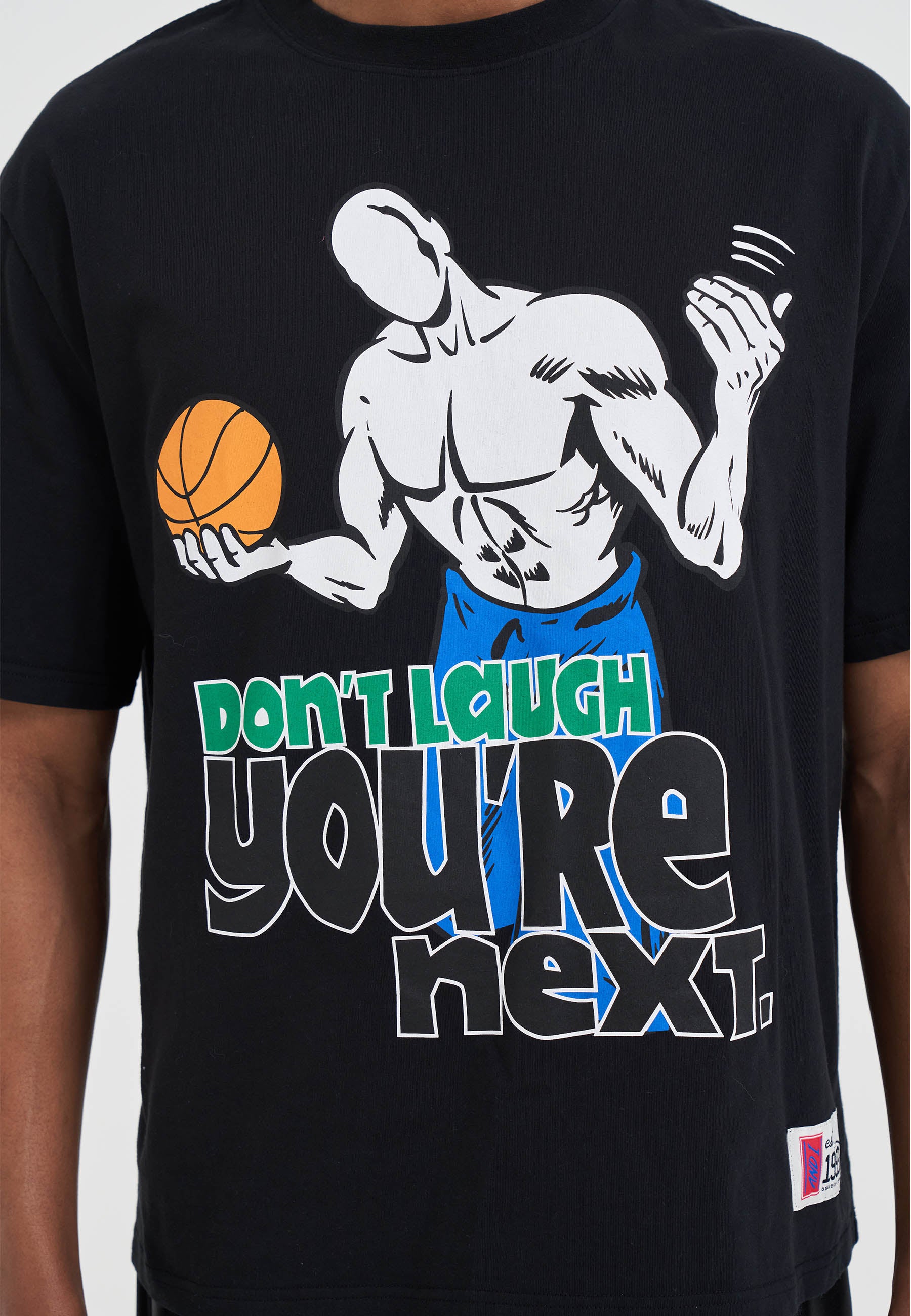 Mens Don't Laugh Trash Talk T-Shirt - Black – And1