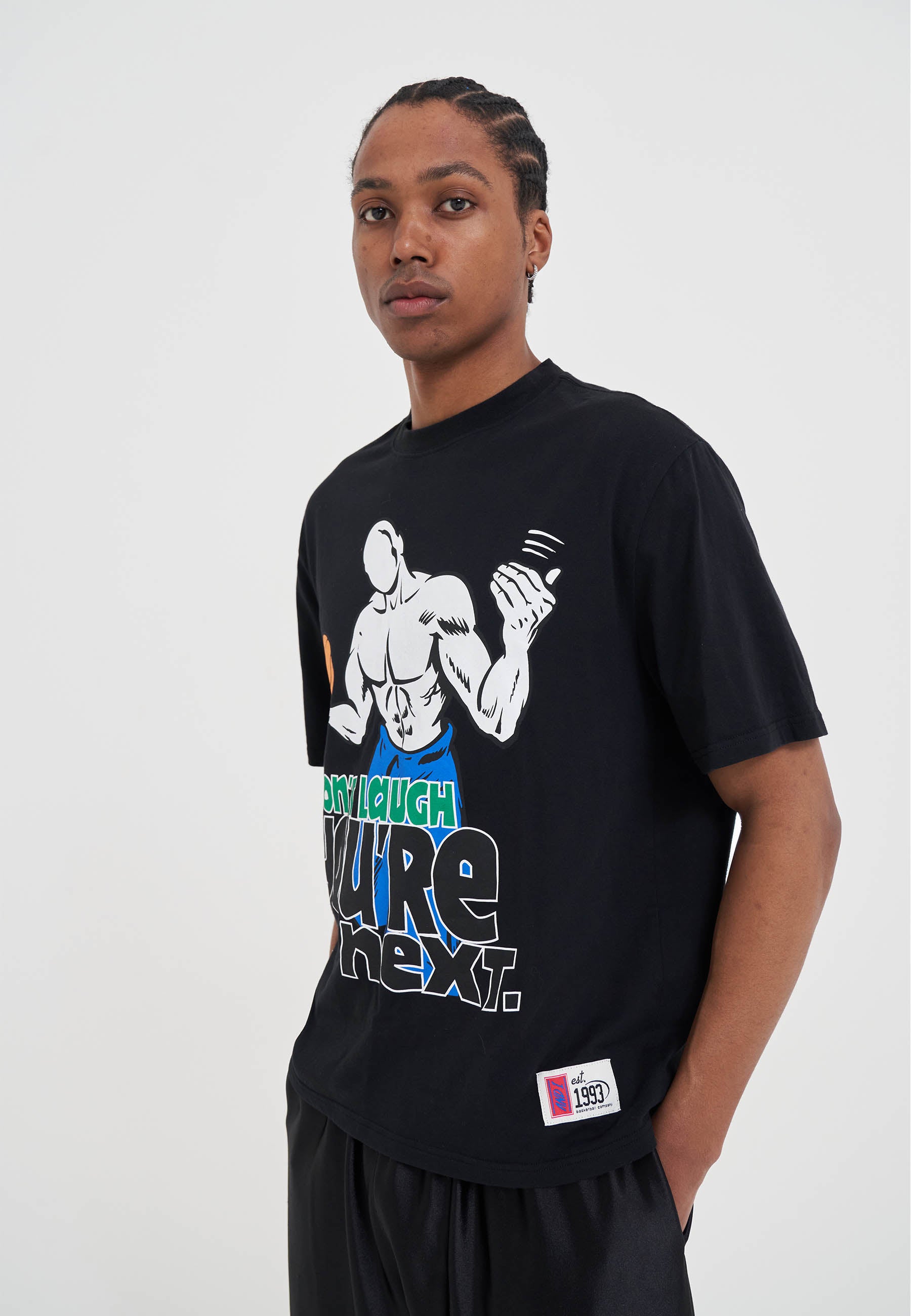 Mens Don't Laugh Trash Talk T-Shirt - Black – And1