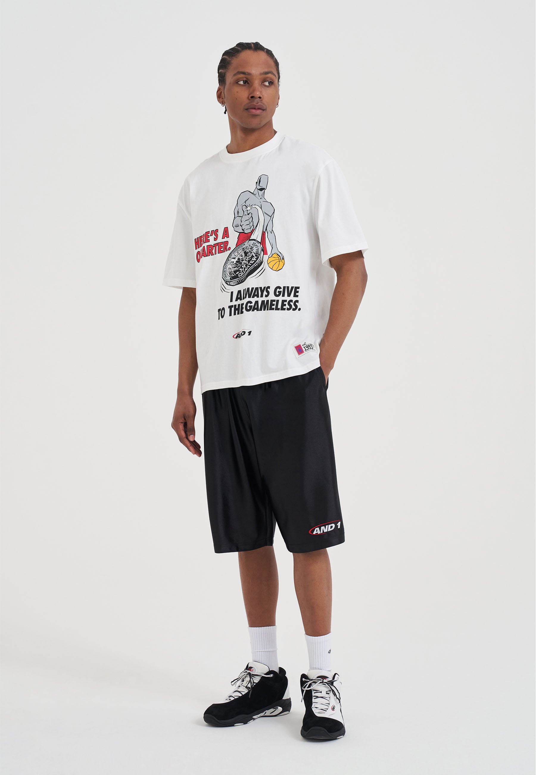 Mens Gameless Trash Talk T-Shirt - White – And1