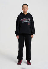 Womens Core Graffiti Logo Cuffed Joggers - Black / Red