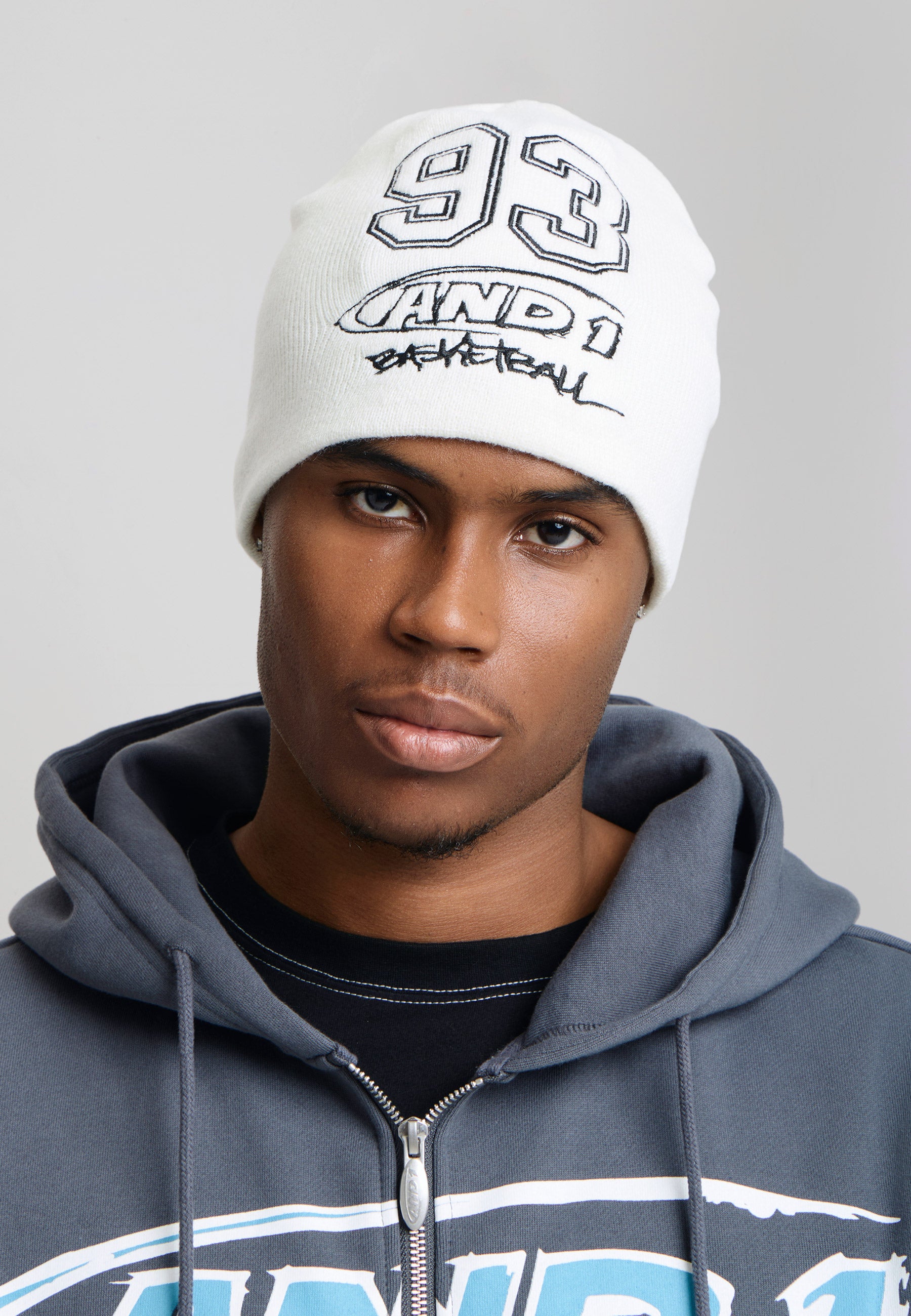 And 1 Unisex 93 And 1 Graffiti Beanie - White – And1