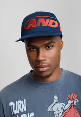 And 1 Unisex Core Logo Wraparound Flat Peak Cap - Navy