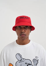 Unisex czapka wiaderkowa z logo And1 - Czerwony