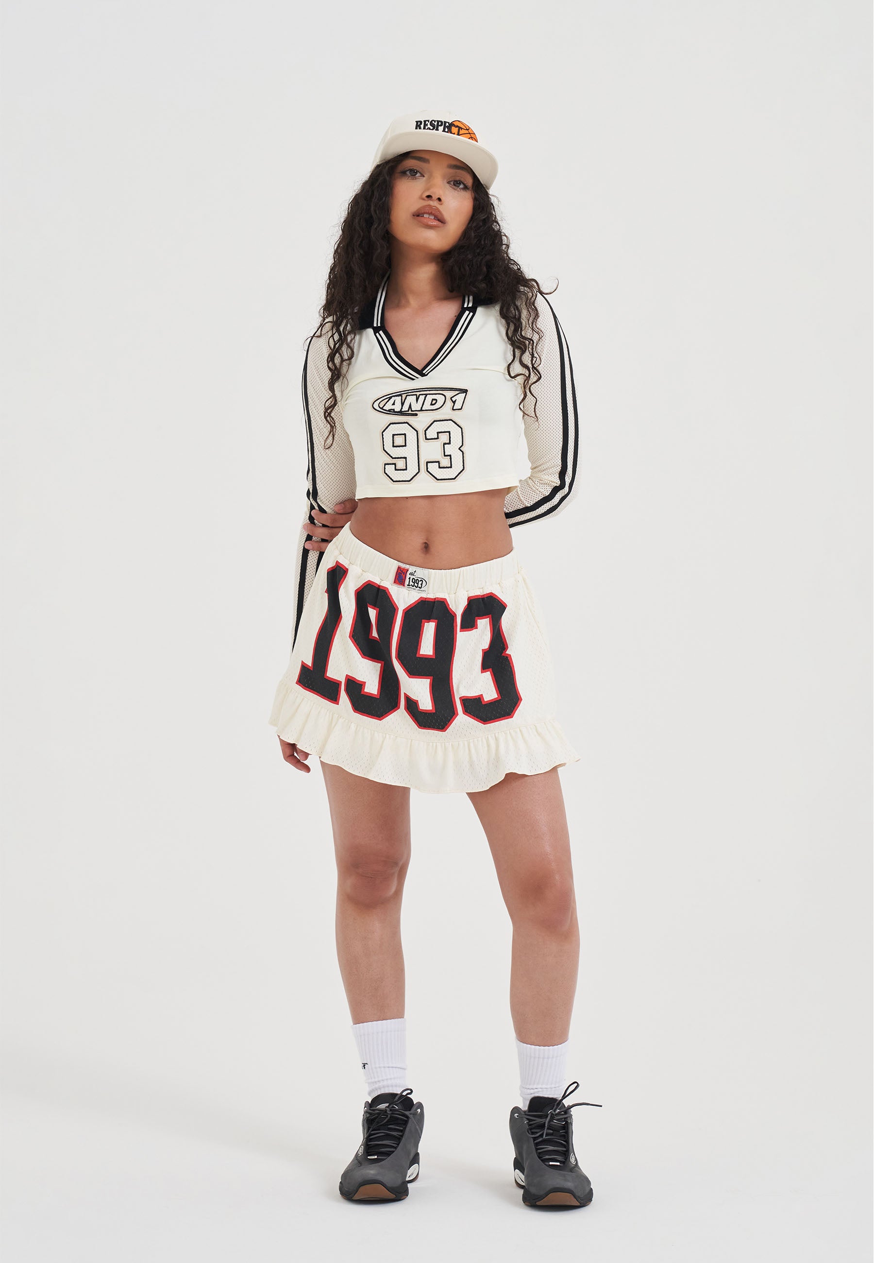 Womens 1993 Airtex Mini Skirt - Ecru – And1