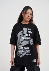 Core Comedian Graphic T-Shirt für Damen – Schwarz