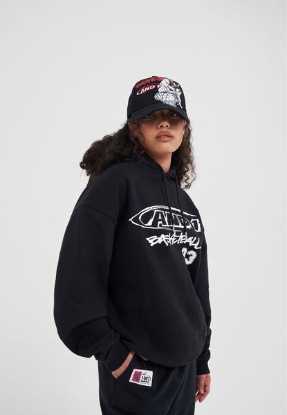Womens Core Graffiti Logo Hoodie - Black – And1
