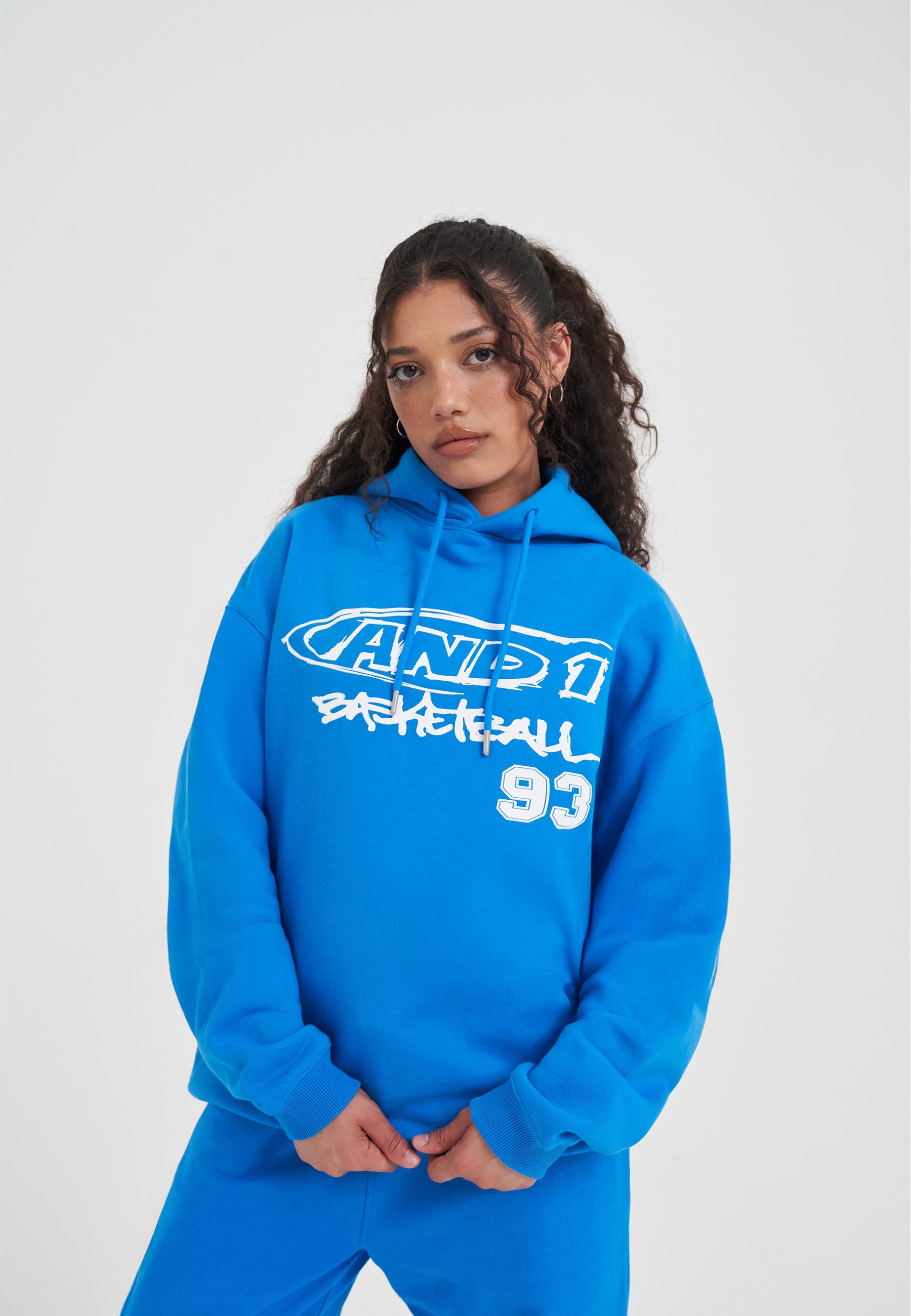 Womens Core Graffiti Logo Hoodie - Blue – And1