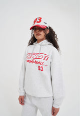 Damska hoodie z logo w stylu graffiti z kolekcji Core – Szary