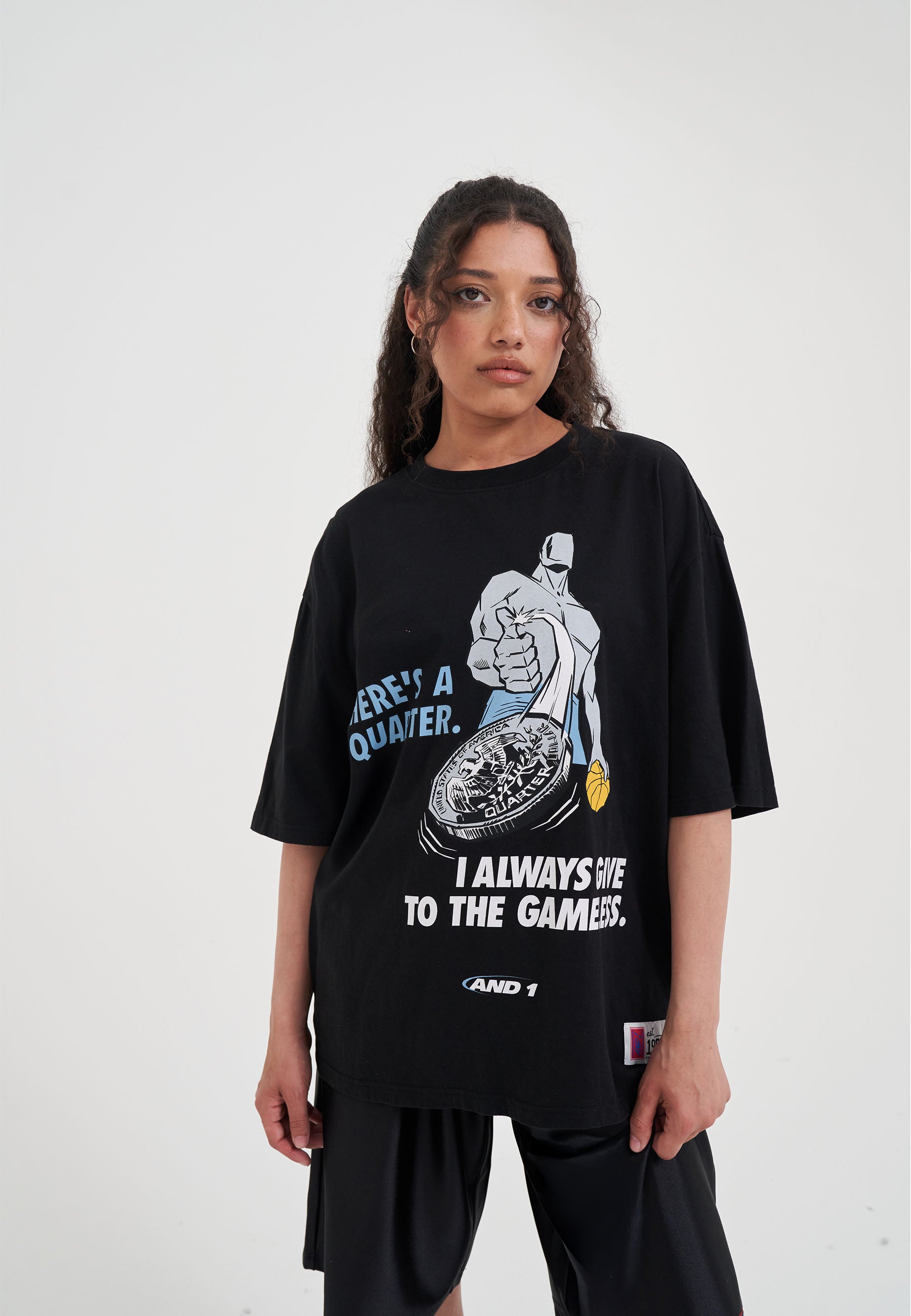 Womens Gameless Trash Talk T-Shirt - Black – And1