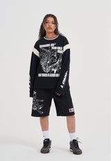 Damskie spodenki jersey Off the Rim – czarny